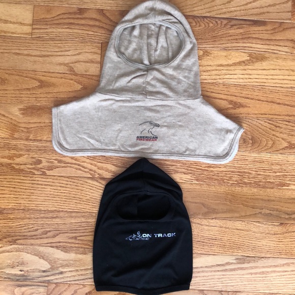 3 winter head covers/masks. One tan and 2 black. - Picture 2 of 10